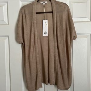 EE by Etcetera  - New w/tags. Short sleeve open cardigan light weight Tan.